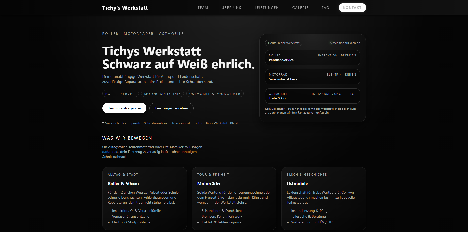 Tichys Werkstatt 1